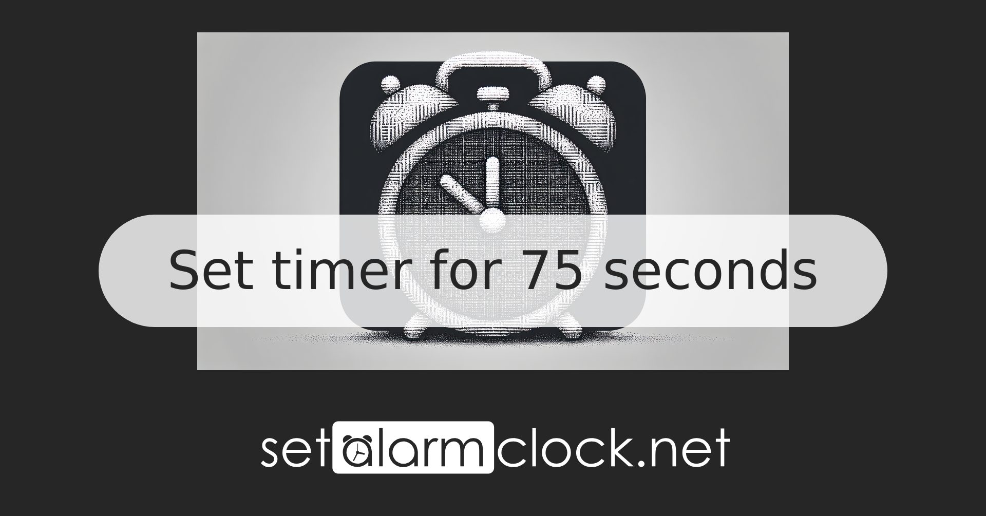 Set timer for 75 seconds - Online Timer
