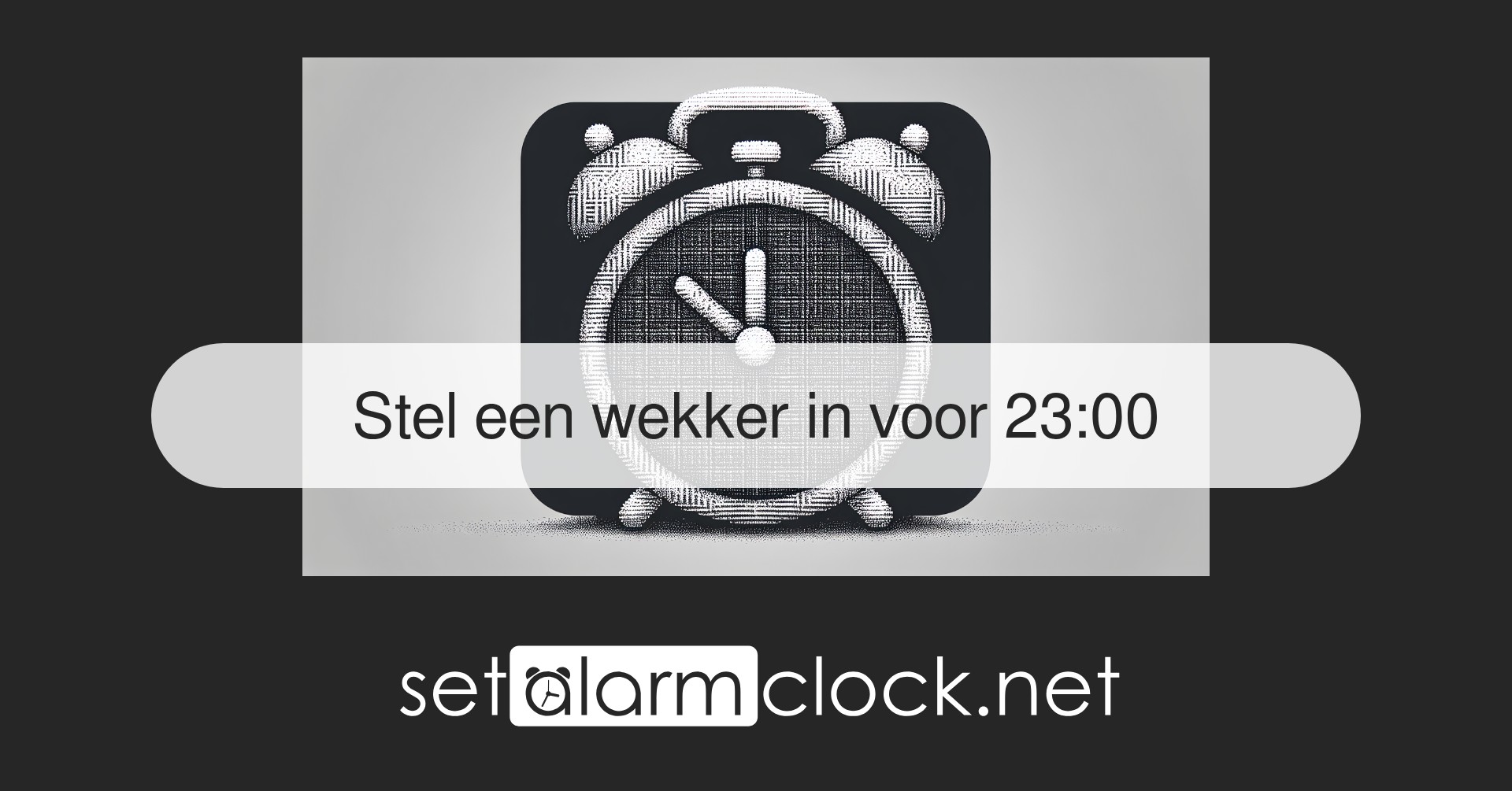 Stel een wekker in voor 23:00 – Online wekker